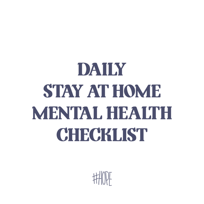 Daily Mental Health Checklist